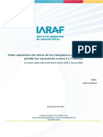 Real de Los Salarios en Los Últimos 3 Años. Informe Instituto Argentino de Analisis Fiscal