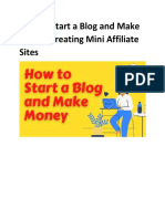 How To Start A Blog and Make Money Creating Mini Affiliate Sites