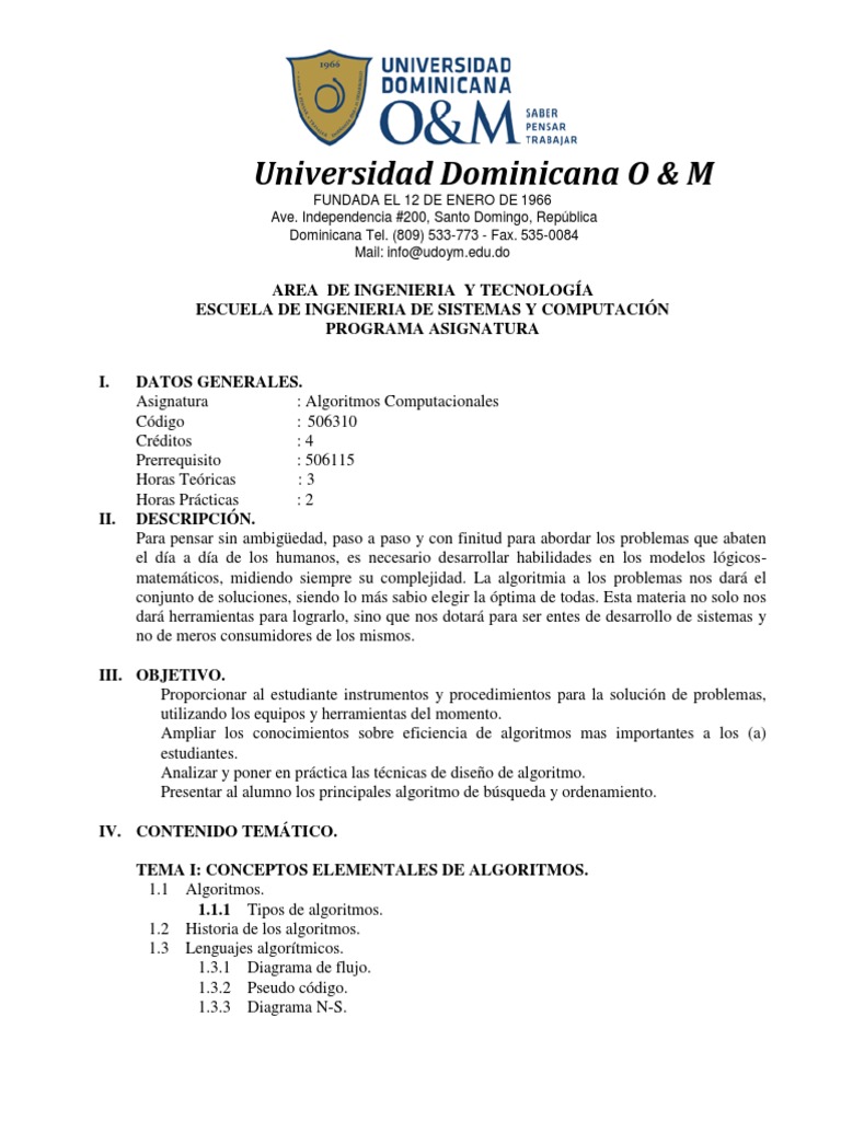 Algoritmos Computacionales | PDF | Algoritmos | Algoritmos y ...