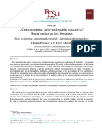 Cómo Mejorar La Investigación Educativa Sugerencias de Los Docentes