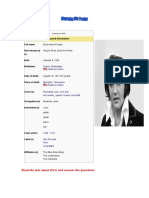 Read Biography Elvis Presley Activities Promoting Classroom Dynamics Group Form 71907