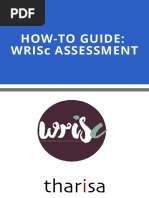 How To Guide - WRISc Assessment