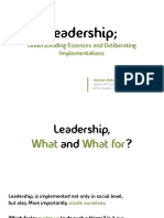 Leadership : Understanding Essences and Deliberating Implementations