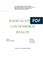 Radicación de Números Reales