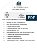 Midterm Exam For SPRING SEMESTER 2020/2021: Q.1 Put True or False and Write The Correct Answer in Case of False