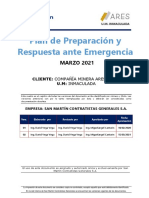 San Martin Plan de Preparacion y REspuesta A Emergencias 2021