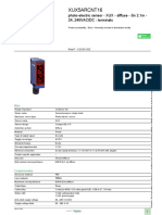 Product data sheet for XUX5ARCNT16 photo-electric sensor