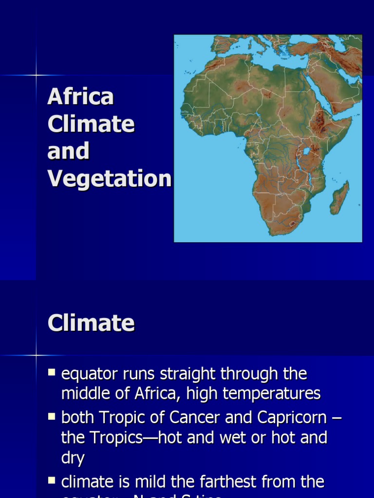 Africa's Climate and Vegetation Zones | PDF