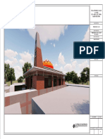 Ilustrasi 3D Eksterior: Dewan Pengurus Masjid Al-Khafi Desa Mbawi, Kec. Dompu Kabupaten Dompu