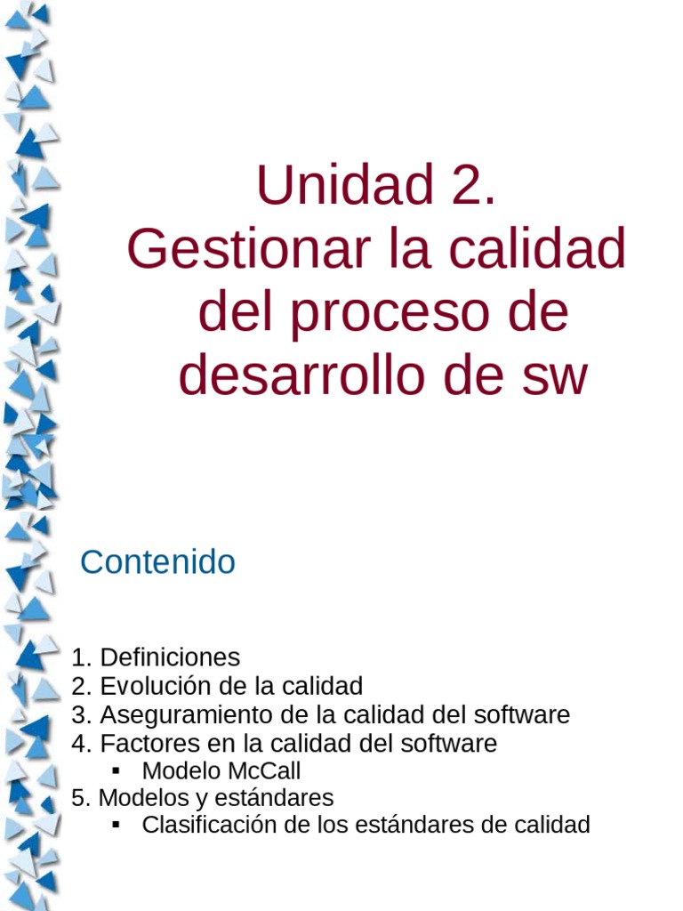 Factores y Modelos de Calidad en Software | PDF | Calidad (comercial ...