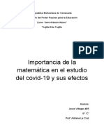 Importancia de La Matematica en El Estudio Del Covid-19 y Sus Efectos