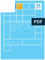 Explanatory Note Conditions For Electoral Rights 2019