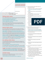 Clauses: 3A Relative Clauses Reduced and Comment