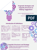 Pragmatic Strategies and Linguistic Structures in Making Suggestions'