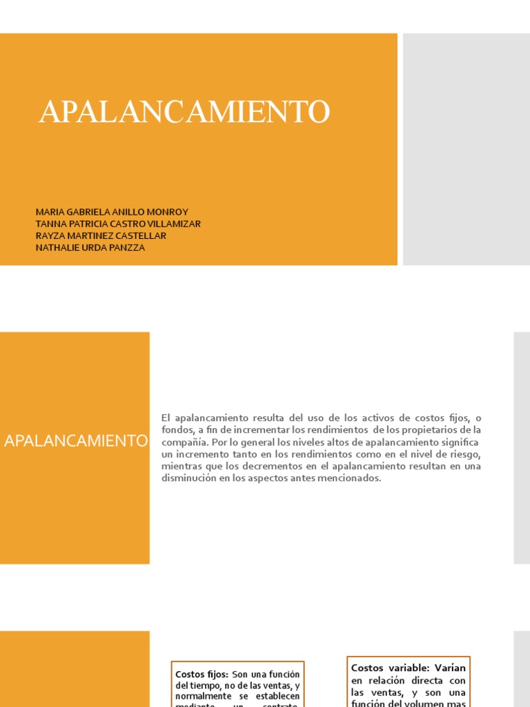 Tipos y Efectos del Apalancamiento Empresarial | PDF | Apalancamiento ...