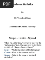 Business Statistics: Measures of Central Tendency