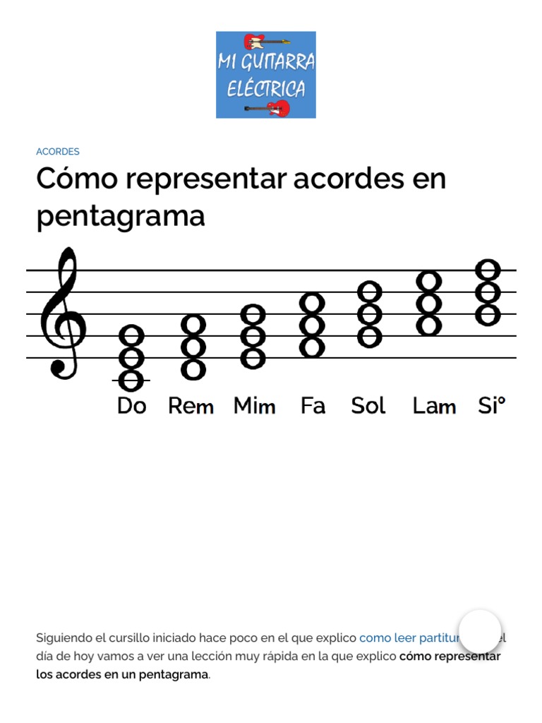 Cómo representar acordes en pentagrama 〗 Explicación clara y ejemplos