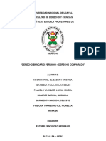 Derecho Bancario Peruano Comparado