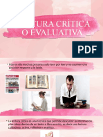 Lectura Crítica o Evaluativa