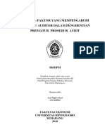 Faktor - Faktor Yang Mempengaruhi Perilaku Auditor Dalam Penghentian Prematur Prosedur Audit