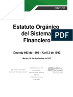 Estatuto Orgánico Del Sistema Financiero