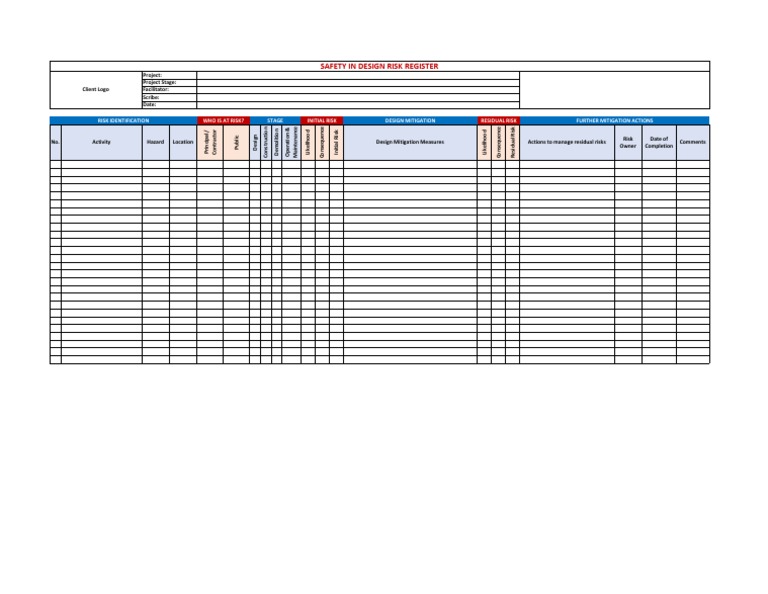 Safety in Design Risk Register | PDF | Risk | Safety