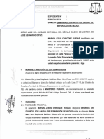 Demanda de Divorcio Por Causal de Separacion de Hecho