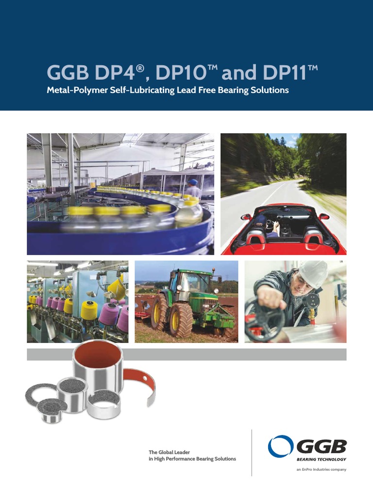 GGB Dp4 Dp10 Dp11 Metal Polymer Self Lubricating Lead Free Bearings ...