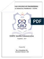 Mookambigai College of Engineering: EC8 094 Satellite Communication