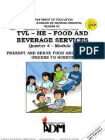 TVL - He - Food and Beverage Services: Quarter 4 - Module 3