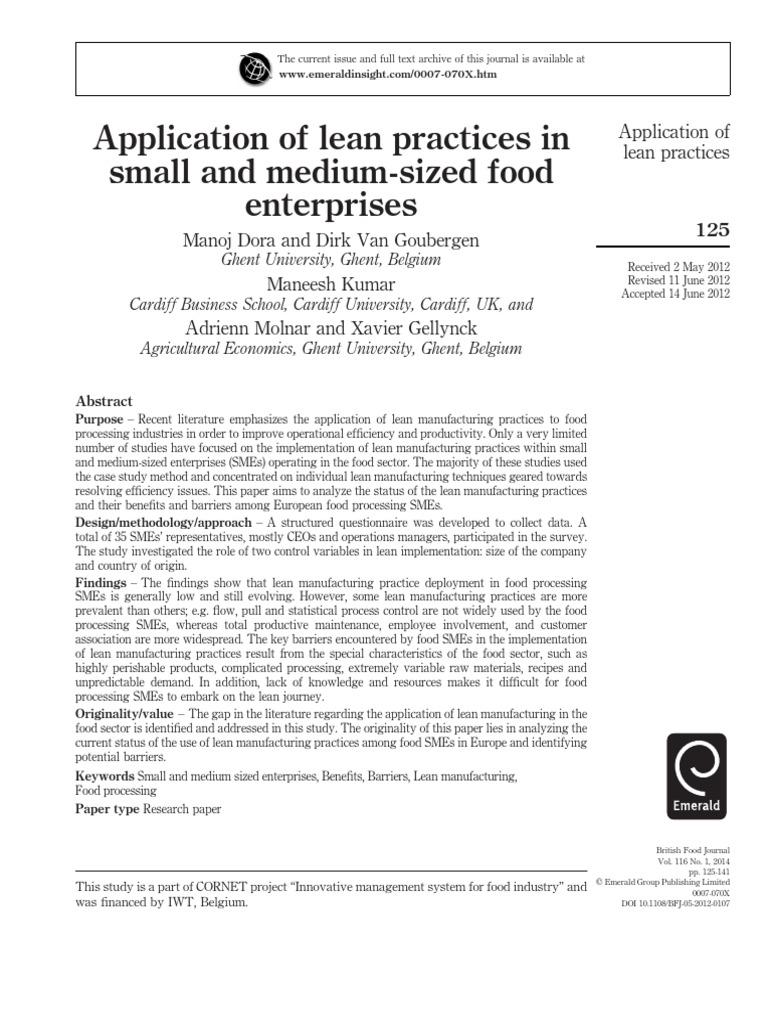 Implementing Lean and Resuts | PDF | Small And Medium Sized Enterprises ...