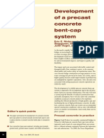 Development of A Precast Concrete Bent-Cap System