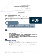 Meeting The Cooperating School/Teacher: Learning Task
