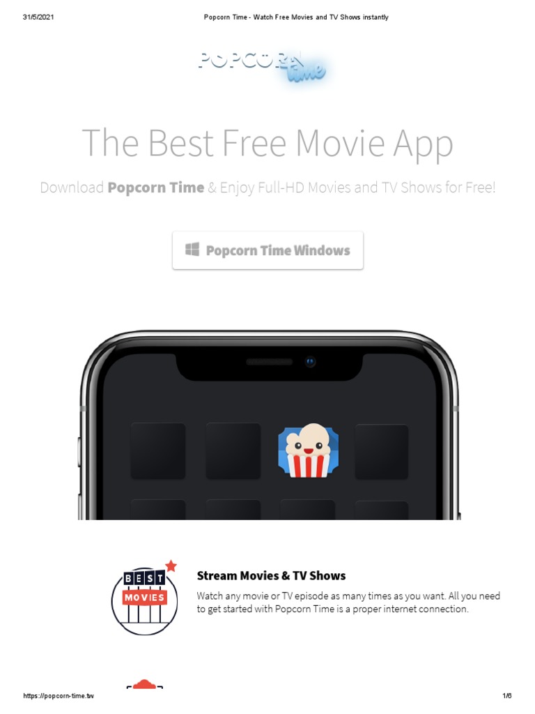 Popcorn Time - Watch Free Movies and TV Shows Instantly | PDF | Android ...