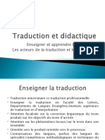 Traduction Et Didactique Les Acteurs de La Traduction