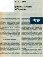 Capitulo I El Pitagorismo y Arquitas El Tarentino