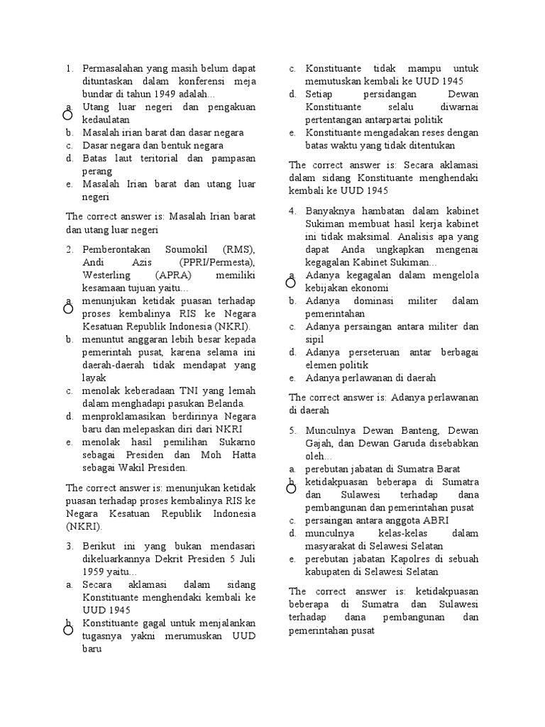 Berikut ini yang bukan mendasari dikeluarkannya dekrit presiden 5 juli 1959 adalah