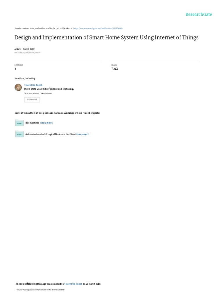 Smart Home System Design and Implementation | PDF | Home Automation ...
