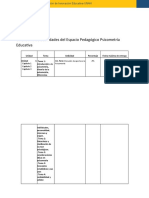 Calendrio de actividades Psicometria Eductiva