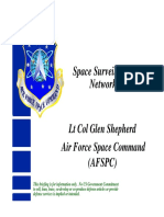 Space Surveillance Network: LT Col Glen Shepherd Air Force Space Command (Afspc)