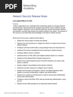 Network Security v1.0 Release Notes