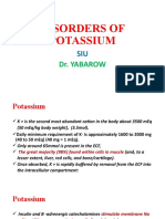 Disorders of Potassium: Dr. Yabarow