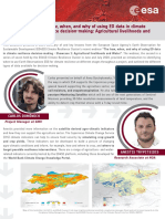 The How, When, and Why of Using EO Data in Climate Resilience Decision-Making - Showcase 1 - Agricultural Livelihoods & Water