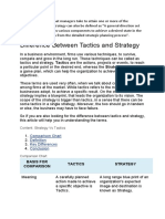 Difference Between Tactics and Strategy: Comparison Chart Key Differences Conclusion