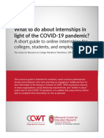 CCWT - Report - COVID-19 Internships