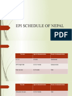 EPI Schedule of Nepal
