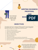 Presentation - Writing Business Proposal and Business Plans