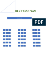 Grade 7-F Seat Plan: Teacher'S Table