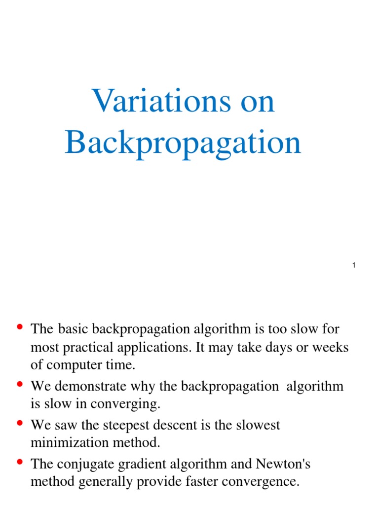 Variations On Backpropagation | PDF | Computational Science ...