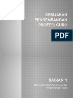 Kebijakan Pengembangan Profesi Guru